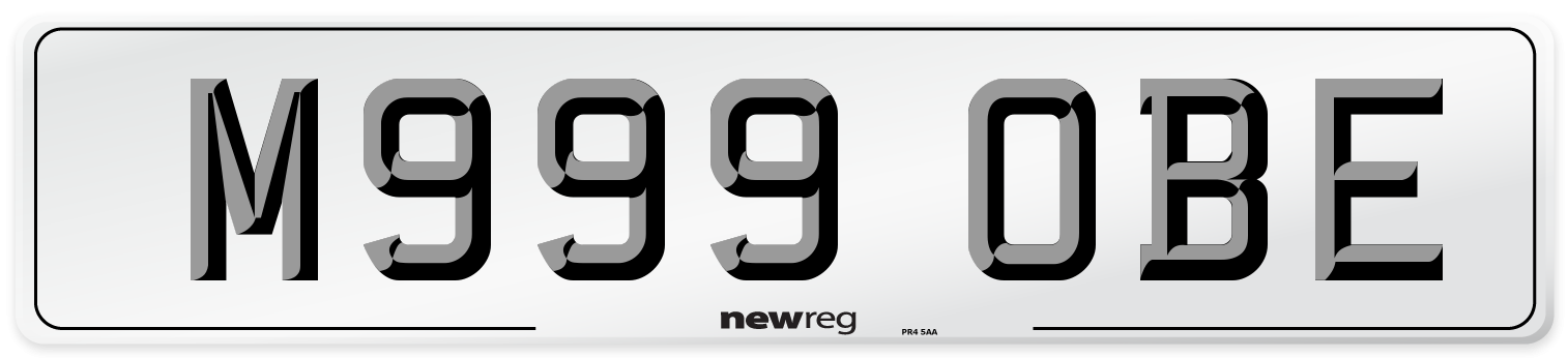 M999 OBE Number Plate from New Reg